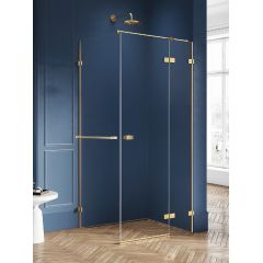 New Trendy Avexa Gold Brushed EXK3051 kabina prysznicowa 120x90 cm prostokątna złoty szczotkowany/szkło przezroczyste