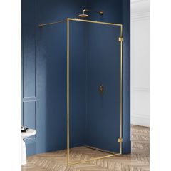 New Trendy Avexa Gold Brushed EXK3132 ścianka prysznicowa walk-in 70 cm złoty szczotkowany/szkło przezroczyste