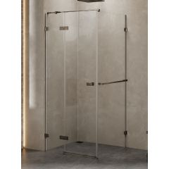 New Trendy Avexa Gunmetal Brushed EXK3286 kabina prysznicowa 120x110 cm prostokątna szczotkowany/szkło przezroczyste