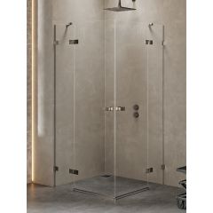 New Trendy Avexa Gunmetal Brushed EXK3402 kabina prysznicowa 120x120 cm kwadratowa szczotkowany/szkło przezroczyste