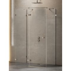 New Trendy Avexa Gunmetal Brushed EXK3425 kabina prysznicowa 110x110 cm kwadratowa szczotkowany/szkło przezroczyste