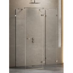 New Trendy Avexa Gunmetal Brushed EXK3455 kabina prysznicowa 110x110 cm kwadratowa szczotkowany/szkło przezroczyste