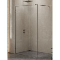 New Trendy Avexa Gunmetal Brushed EXK3507 ścianka prysznicowa walk-in 50 cm szczotkowany/szkło przezroczyste