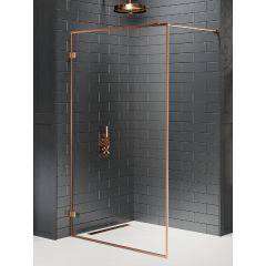 New Trendy Avexa Copper Brushed EXK3794 ścianka prysznicowa walk-in 50 cm miedź szczotkowany/szkło przezroczyste