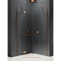 New Trendy Avexa Copper Brushed EXK3820 kabina prysznicowa 90x90 cm miedź szczotkowany/szkło przezroczyste