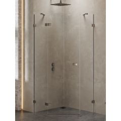 New Trendy Avexa Gunmetal Brushed EXK3831 kabina prysznicowa 90x90 cm szczotkowany/szkło przezroczyste