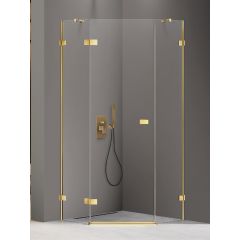 New Trendy Avexa Gold Shine EXK3842 kabina prysznicowa 90x90 cm złoty połysk/szkło przezroczyste