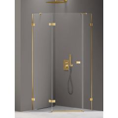 New Trendy Avexa Gold Shine EXK3848 kabina prysznicowa 100x80 cm złoty połysk/szkło przezroczyste