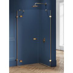 New Trendy Avexa Gold Brushed EXK3860 kabina prysznicowa 100x80 cm złoty szczotkowany/szkło przezroczyste