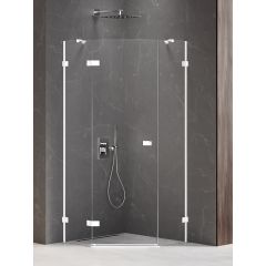 New Trendy Avexa White EXK3862 kabina prysznicowa 80x80 cm biały mat/szkło przezroczyste