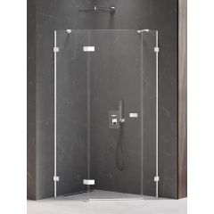 New Trendy Avexa White EXK3870 kabina prysznicowa 100x80 cm biały mat/szkło przezroczyste