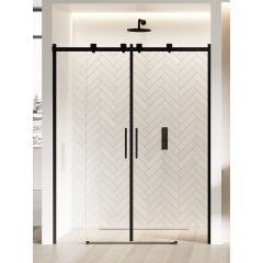 New Trendy Softi Black EXK3963 drzwi prysznicowe 170 cm rozsuwane czarny mat/szkło przezroczyste
