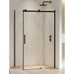 New Trendy Softi Black EXK3989 kabina prysznicowa 140x120 cm prostokątna czarny mat/szkło przezroczyste