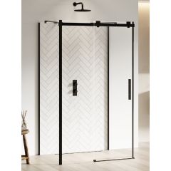 New Trendy Softi Black EXK4004 kabina prysznicowa 140x100 cm prostokątna czarny mat/szkło przezroczyste