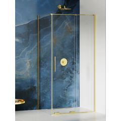 New Trendy Smart Light Gold EXK4241 kabina prysznicowa 120x110 cm prostokątna złoty połysk/szkło przezroczyste