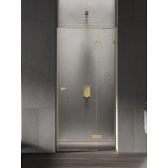 New Trendy Eventa Gold Shine EXK4672 drzwi prysznicowe 80 cm uchylne złoty połysk/szkło przezroczyste