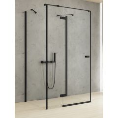 New Trendy Reflexa Black EXK4997 kabina prysznicowa 80x70 cm prostokątna czarny mat/szkło przezroczyste