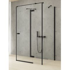 New Trendy Reflexa Black EXK4998 kabina prysznicowa 80x70 cm prostokątna czarny mat/szkło przezroczyste