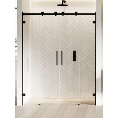 New Trendy Softi X Black EXK5371 drzwi prysznicowe 150 cm rozsuwane czarny mat/szkło przezroczyste