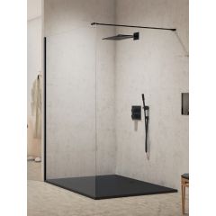 New Trendy New Modus Black EXK5542 ścianka prysznicowa walk-in 140 cm czarny mat/szkło przezroczyste