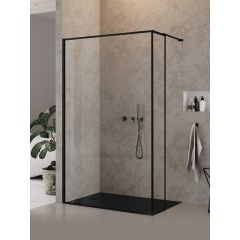 New Trendy New Modus Black EXK5582 ścianka prysznicowa walk-in 90 cm czarny mat/szkło przezroczyste