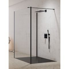 New Trendy New Modus Black EXK5595 ścianka prysznicowa walk-in 140 cm czarny mat/szkło przezroczyste