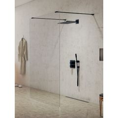 New Trendy New Modus Black EXK5604 ścianka prysznicowa walk-in 130 cm czarny mat/szkło przezroczyste