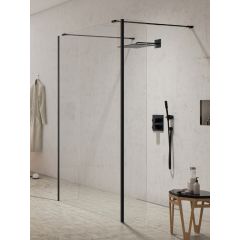 New Trendy New Modus Black EXK5608 ścianka prysznicowa walk-in 120 cm czarny mat/szkło przezroczyste