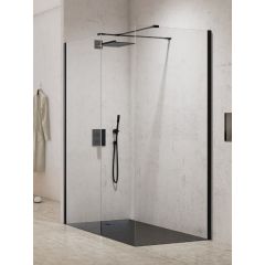 New Trendy New Modus Black EXK5626 kabina prysznicowa walk-in 120x80 cm prostokątna czarny mat/szkło przezroczyste