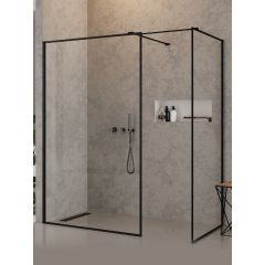 New Trendy New Modus Black EXK5662 kabina prysznicowa walk-in 140x90 cm prostokątna czarny mat/szkło przezroczyste