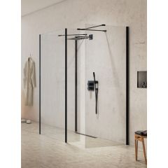New Trendy New Modus Black EXK5674 ścianka prysznicowa walk-in 90 cm czarny mat/szkło przezroczyste