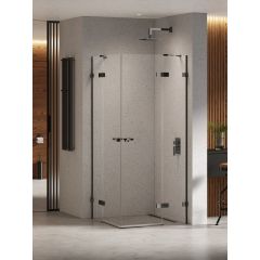 New Trendy Eventa Black Chrome EXK6213 kabina prysznicowa 110x90 cm prostokątna czarny połysk/szkło przezroczyste