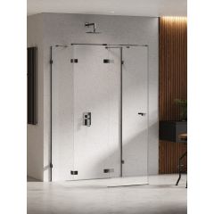 New Trendy Eventa Black Chrome EXK6266 kabina prysznicowa 120x80 cm prostokątna czarny połysk/szkło przezroczyste