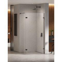 New Trendy Eventa Black Chrome EXK6317 ścianka prysznicowa walk-in 23 cm czarny połysk/szkło przezroczyste