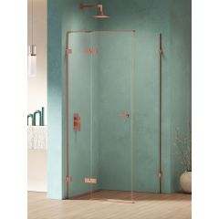 New Trendy Eventa Copper Shine EXK6372 kabina prysznicowa 90x80 cm prostokątna miedź połysk/szkło przezroczyste