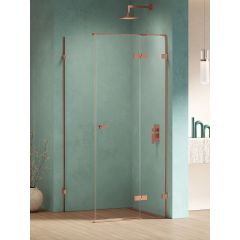 New Trendy Eventa Copper Shine EXK6429 kabina prysznicowa 120x120 cm kwadratowa miedź połysk/szkło przezroczyste