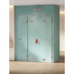 New Trendy Eventa Copper Shine EXK6476 kabina prysznicowa 90x80 cm prostokątna miedź połysk/szkło przezroczyste