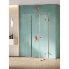 New Trendy Eventa Copper Shine EXK6506 kabina prysznicowa 90x90 cm kwadratowa miedź połysk/szkło przezroczyste