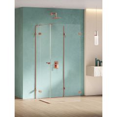 New Trendy Eventa Copper Shine EXK6513 kabina prysznicowa 100x100 cm prostokątna miedź połysk/szkło przezroczyste