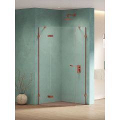 New Trendy Eventa Copper Shine EXK6515 kabina prysznicowa 90x90 cm miedź połysk/szkło przezroczyste