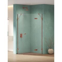 New Trendy Eventa Copper Shine EXK6516 kabina prysznicowa 90x90 cm miedź połysk/szkło przezroczyste