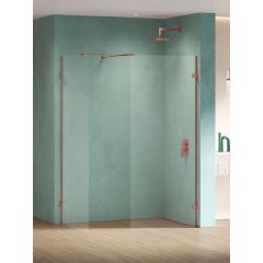 New Trendy Eventa Copper Shine EXK6563 kabina prysznicowa walk-in 130x80 cm miedź połysk/szkło przezroczyste