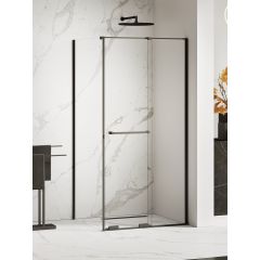 New Trendy Smart Black EXK6656 kabina prysznicowa 130x100 cm prostokątna czarny mat/szkło przezroczyste