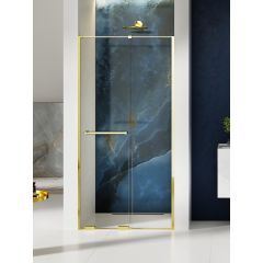 New Trendy Smart Light Gold EXK6687 drzwi prysznicowe 140 cm rozsuwane złoty połysk/szkło przezroczyste