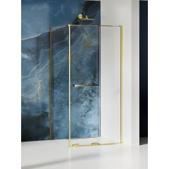 New Trendy Smart Light Gold EXK6698 kabina prysznicowa 110x90 cm prostokątna złoty połysk/szkło przezroczyste