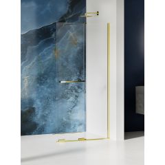 New Trendy Smart Light Gold EXK6729 ścianka prysznicowa walk-in 100 cm złoty połysk/szkło przezroczyste
