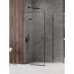 New Trendy Avexa Black XR EXK6879 kabina prysznicowa 80x70 cm prostokątna czarny mat/szkło przezroczyste