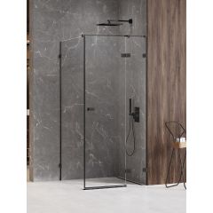 New Trendy Avexa Black XR EXK6880 kabina prysznicowa 80x80 cm kwadratowa czarny mat/szkło przezroczyste