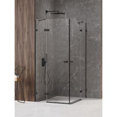 New Trendy Avexa Black XR EXK6919 kabina prysznicowa 100x80 cm prostokątna czarny mat/szkło przezroczyste