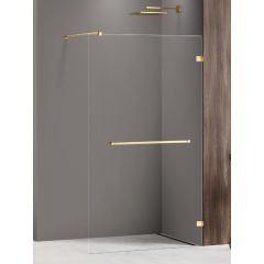 New Trendy Avexa Gold Shine EXK7072 ścianka prysznicowa walk-in 110 cm złoty połysk/szkło przezroczyste